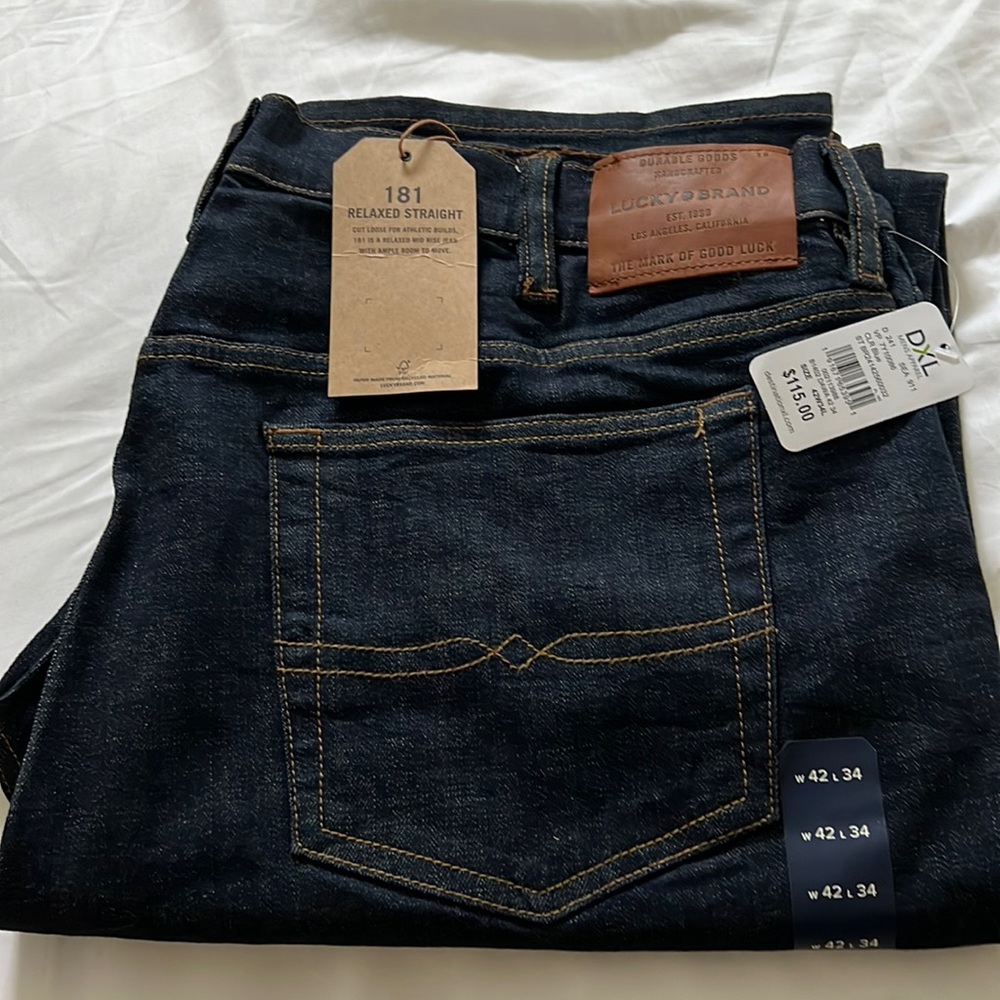 Mens lucky brand jeans 42 34 NWT